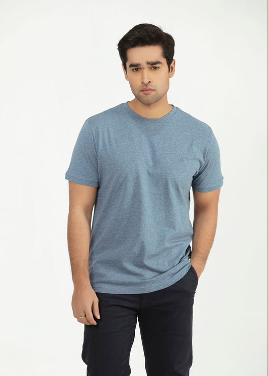 Picture of GTS-B4051-24 T-SHIRT H/SLV BLUE MARL - Chenone Official - Online Shopping