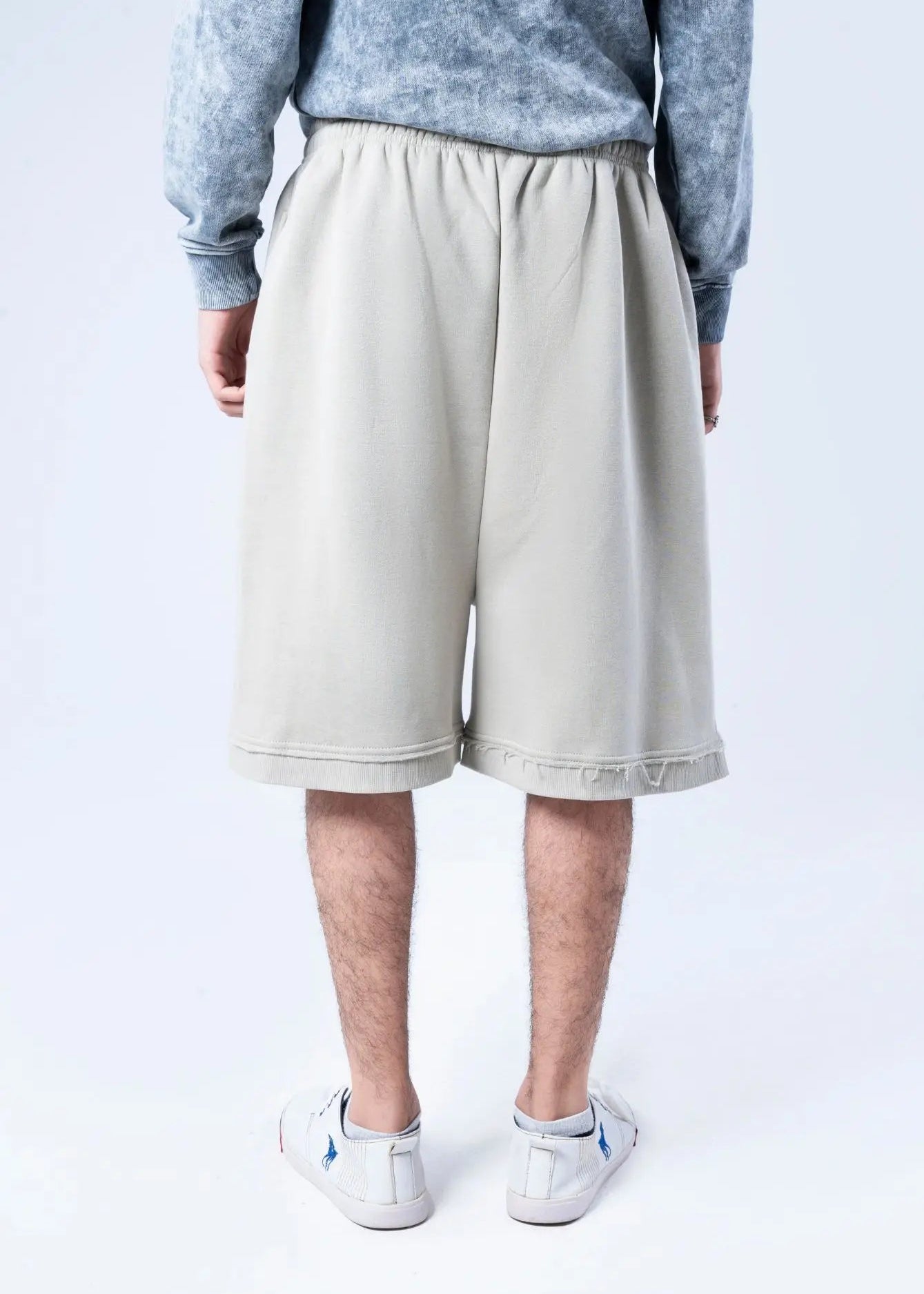 KNITTED CASUAL SHORT OLIVE - GTS-B4324