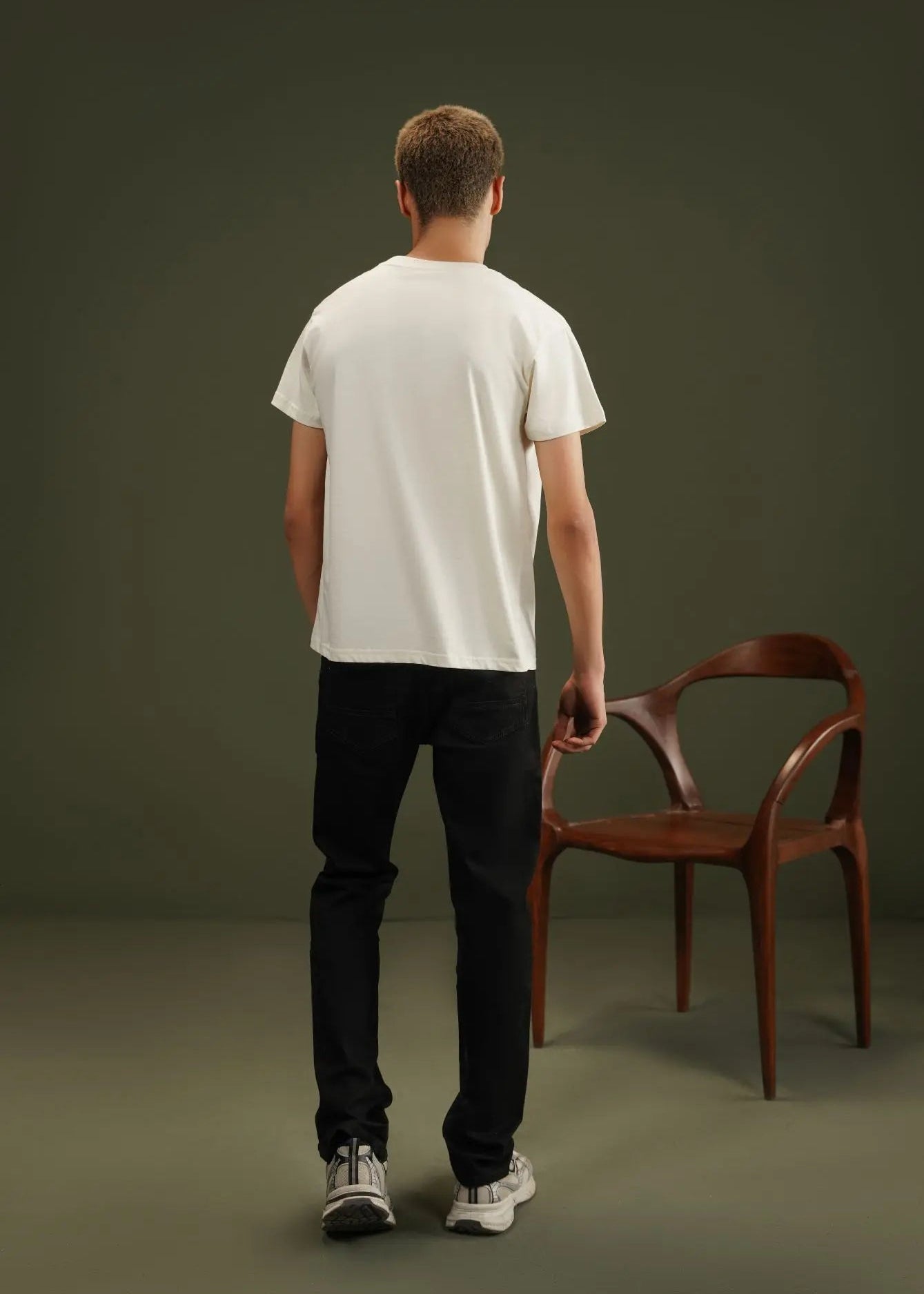 T-SHIRT OFF WHITE GREEN ART - GTS-B3906