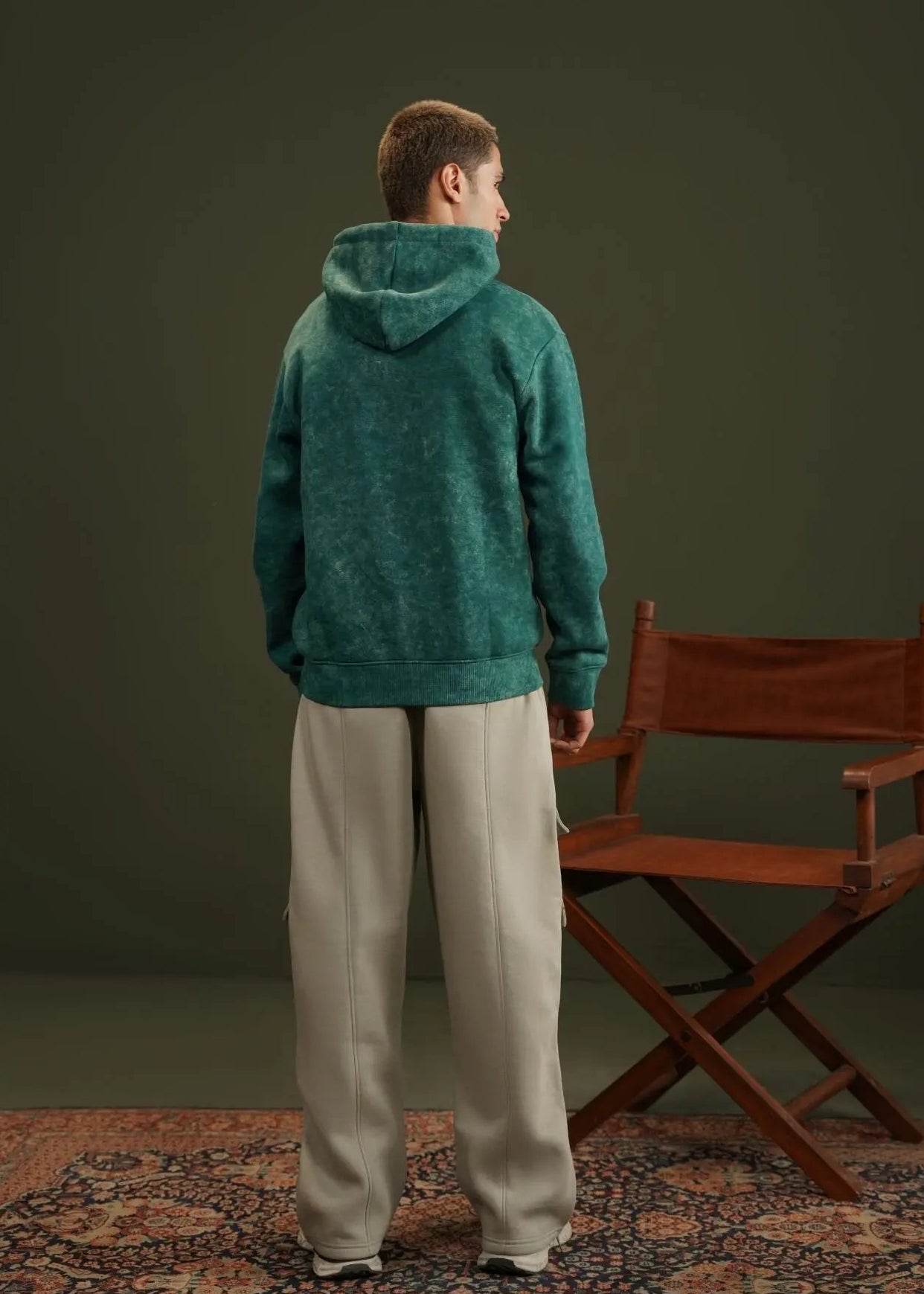 PULL OVER HOODIE TEAL - GTS-B4294