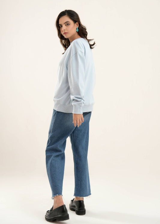 Picture of LDS-A1655 SWEAT SHIRT S/BLUE - Chenone Official - Online Shopping