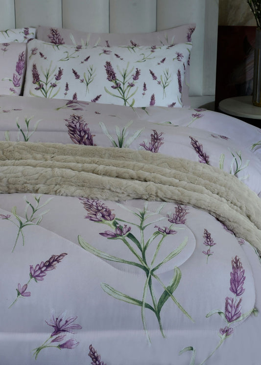 6 PCS COMFORTER SET QUEEN LILAC-25