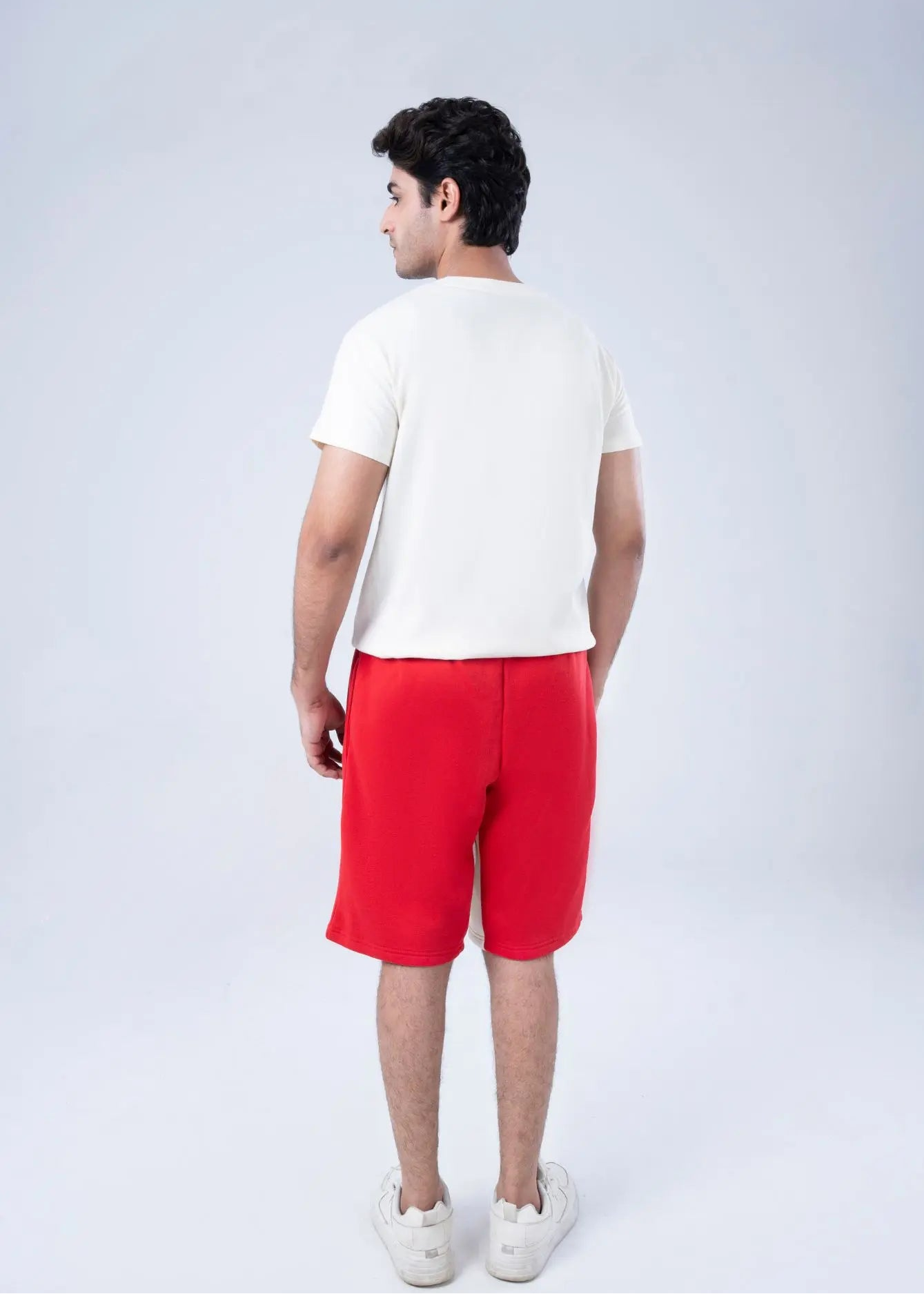 KNITTED CASUAL SHORT RED - GTS-B4323