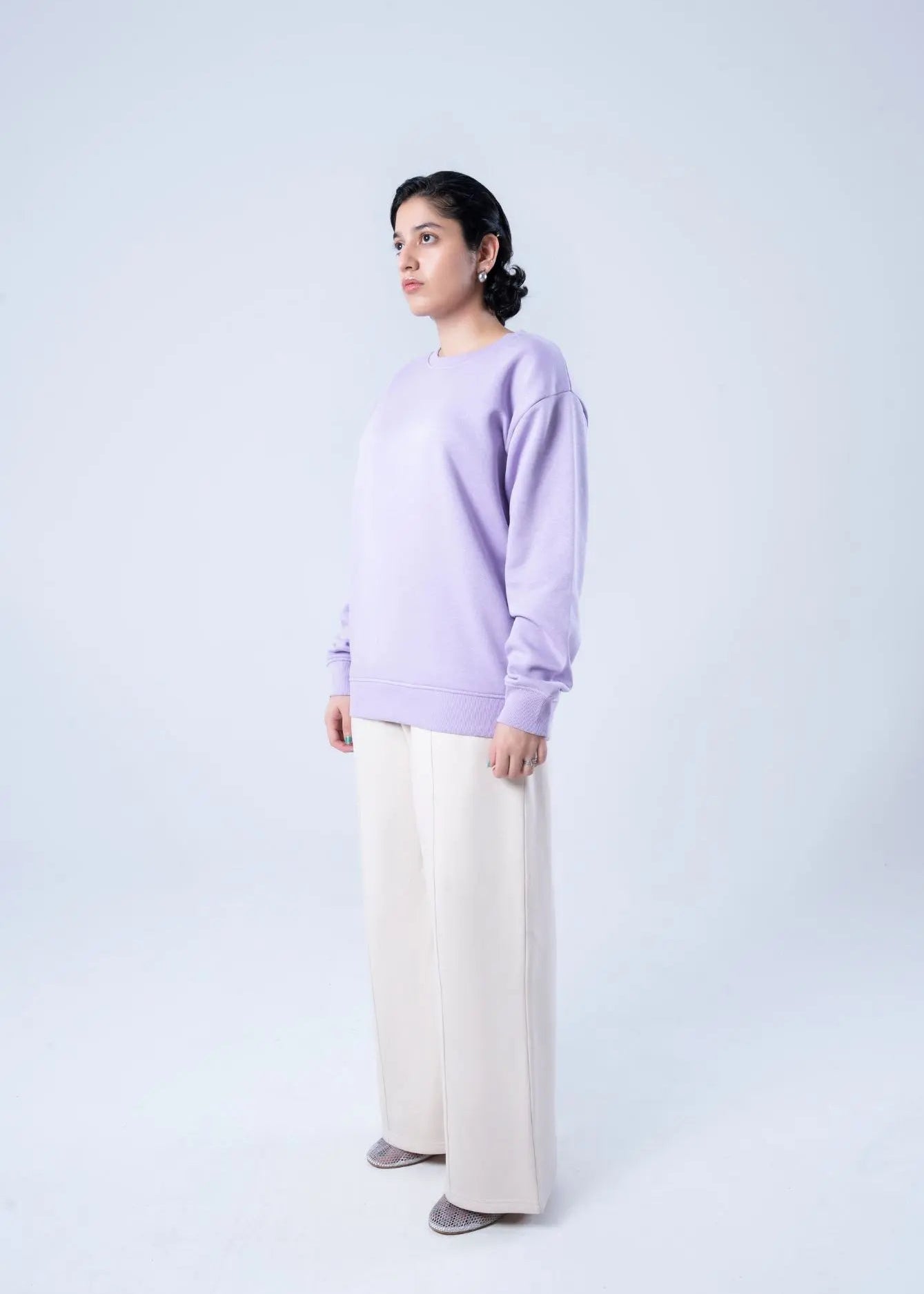 SWEATSHIRT KNITTED LILAC - LDS-A1782