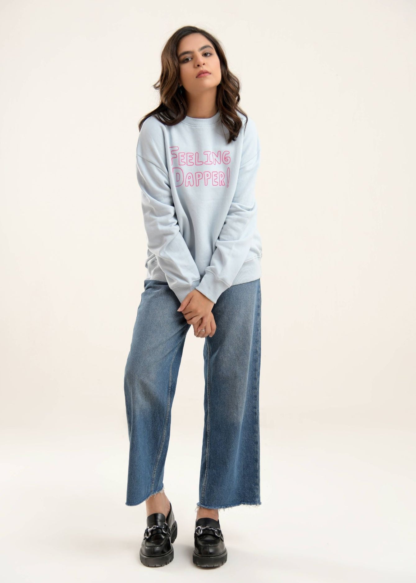 Picture of LDS-A1655 SWEAT SHIRT S/BLUE - Chenone Official - Online Shopping