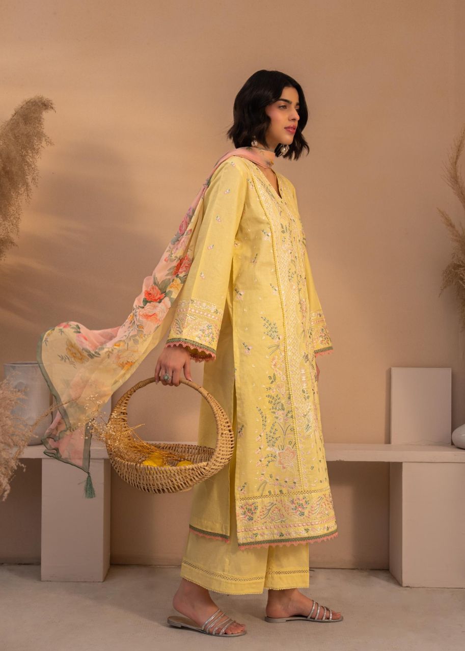 3 PCS SUIT YELLOW LDS-7176