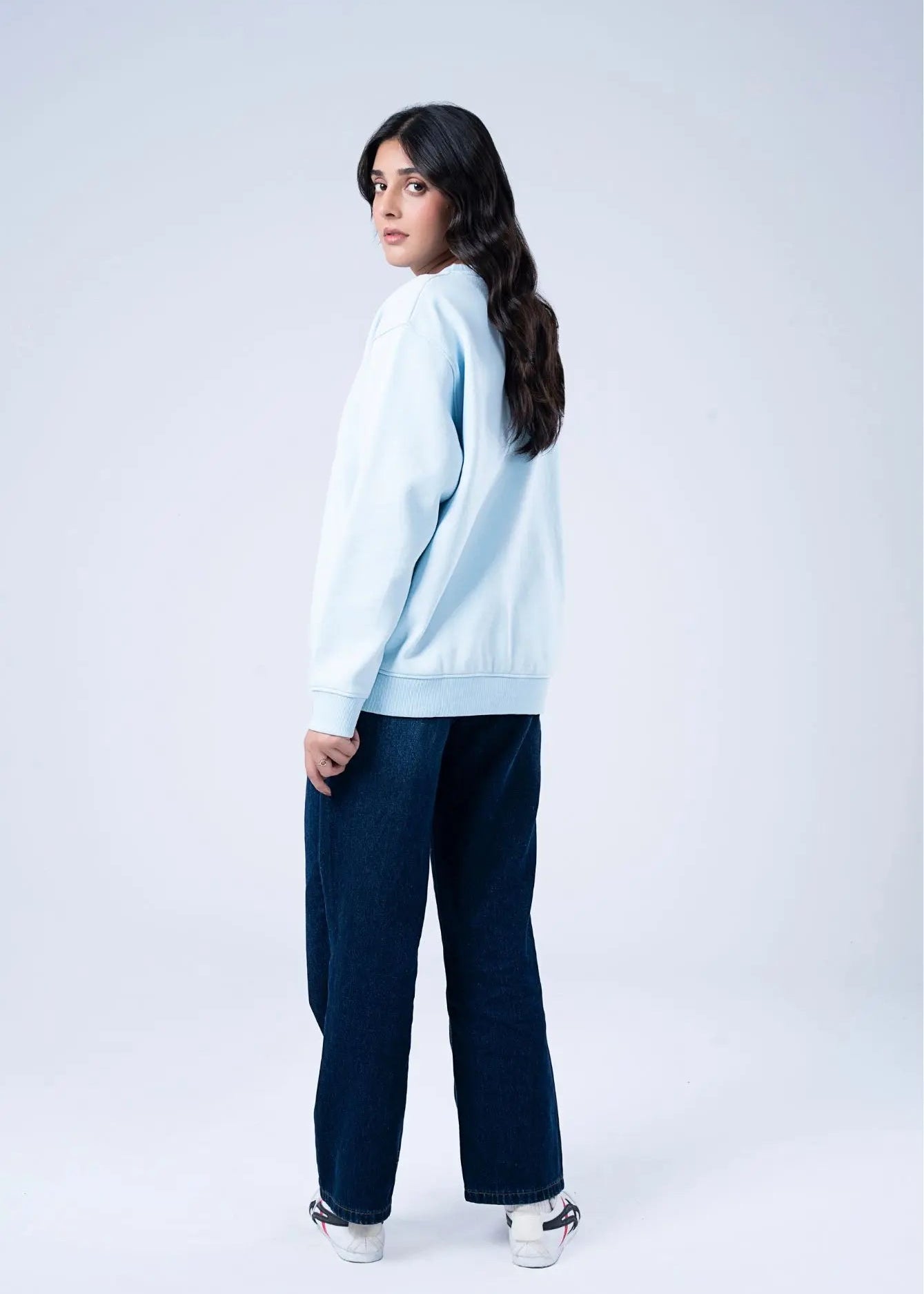 SWEATSHIRT KNITTED L/BLUE - LDS-A1782
