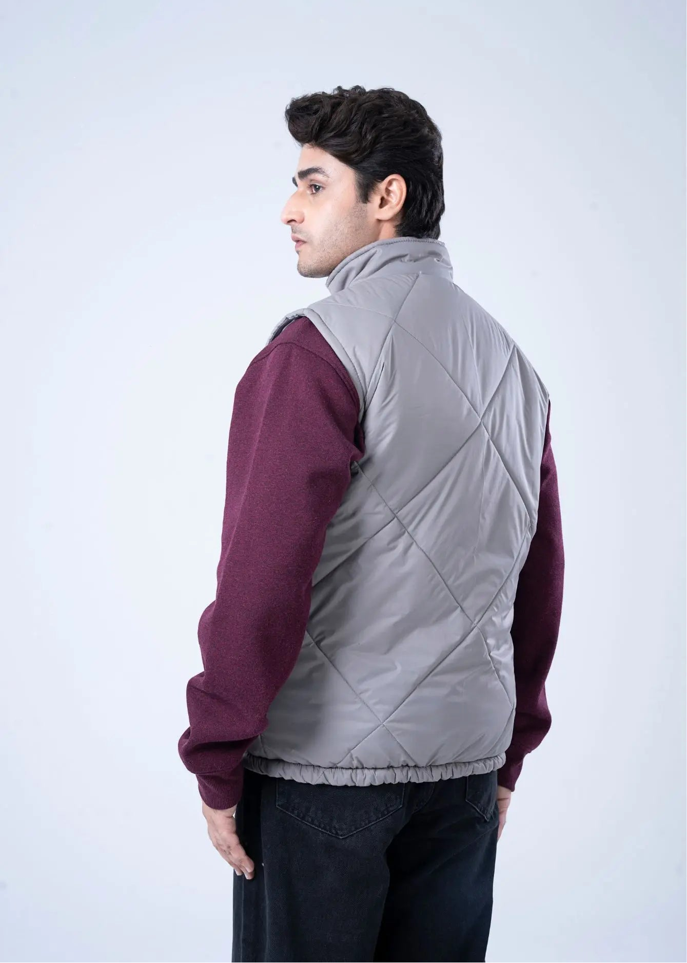 BUBBLE/QUILTED JACKET GREY - GTS-6385