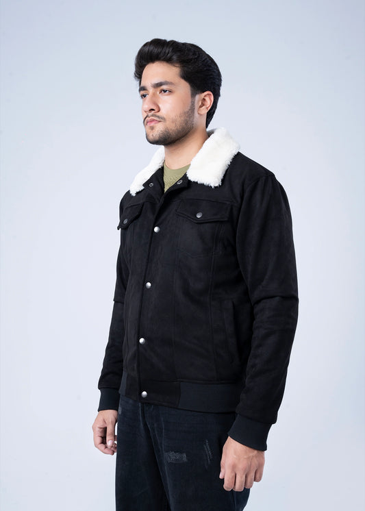 SUEDE JACKET BLACK - GTS-6384