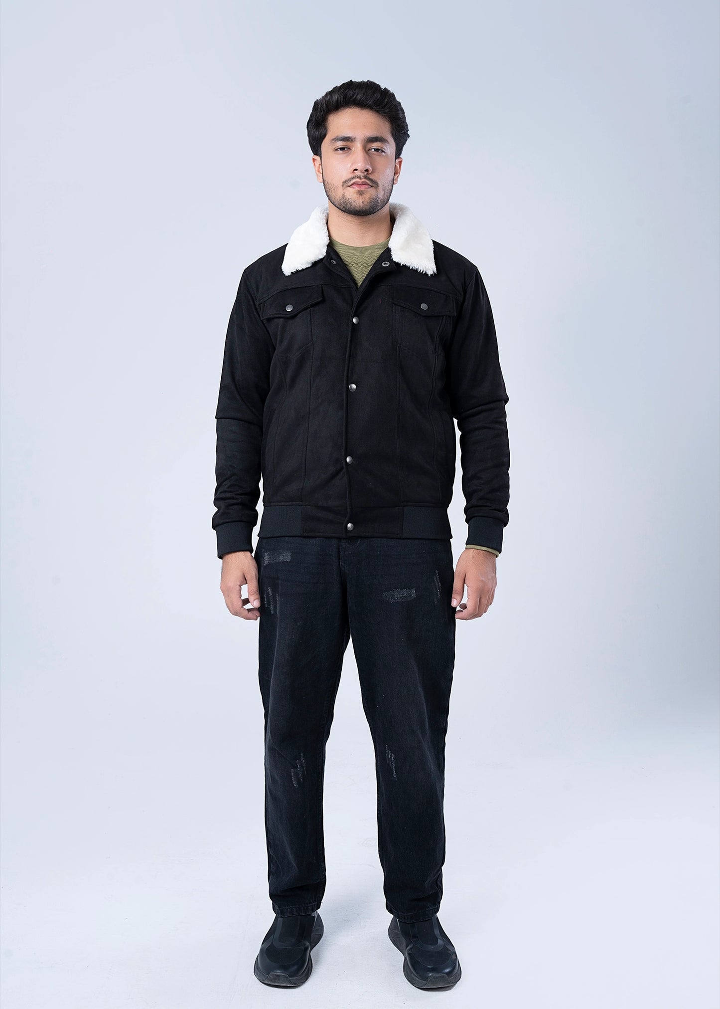 SUEDE JACKET BLACK - GTS-6384