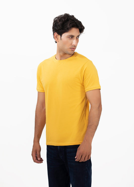 Picture of GTS-B4206 ROUND NECK T-SHIRT MUSTARD - Chenone Official - Online Shopping