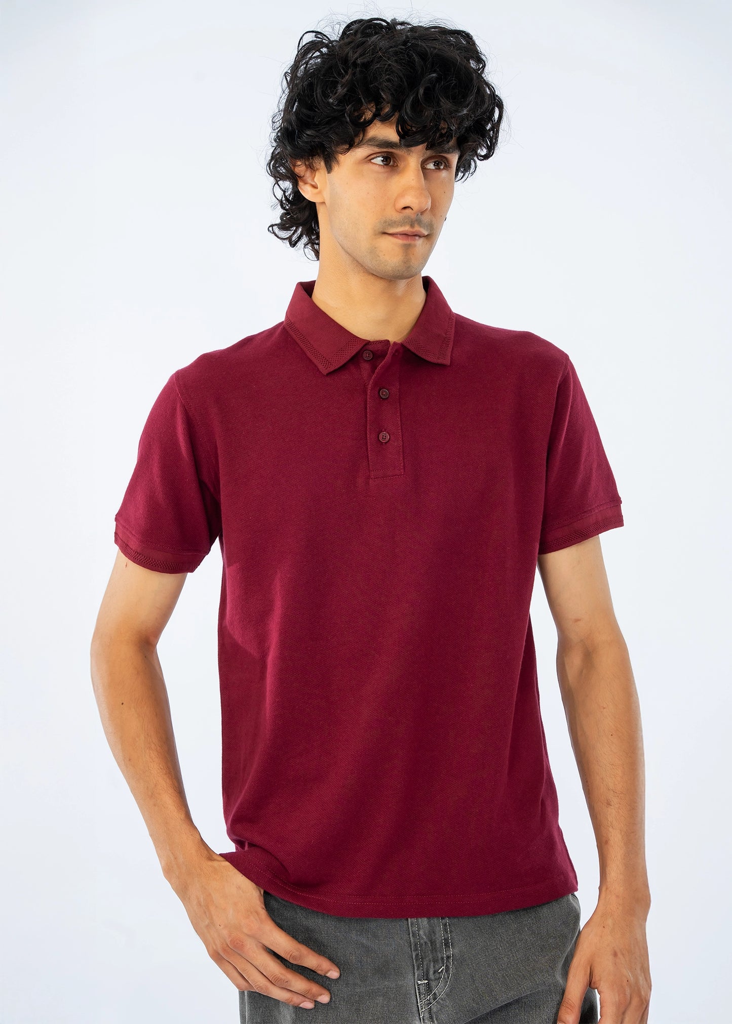 POLO SHIRTPOP CORN PIQUE MAROON - GTS-B4332