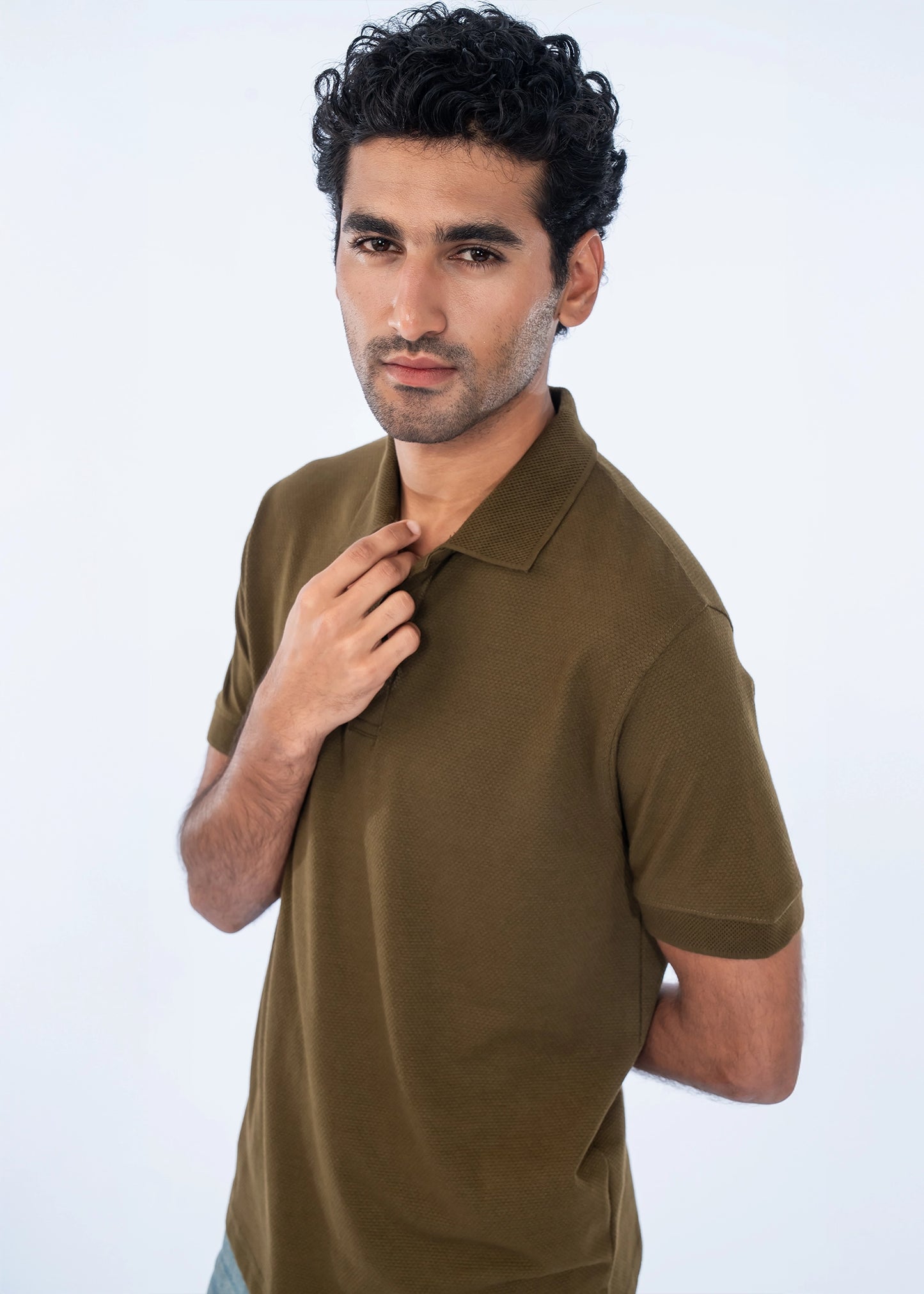 POLO SHIRTPOP CORN PIQUE OLIVE GREEN - GTS-B4332