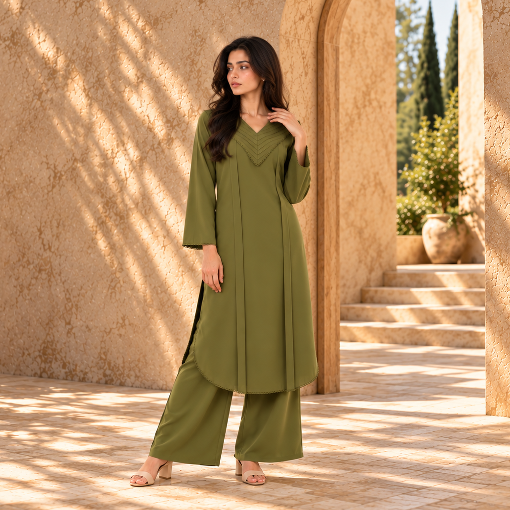 Winter Co-ord set Olive Green