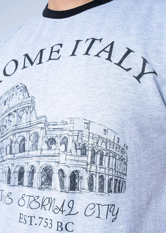 T-SHIRT GREY MELANGE -GTS-B4313