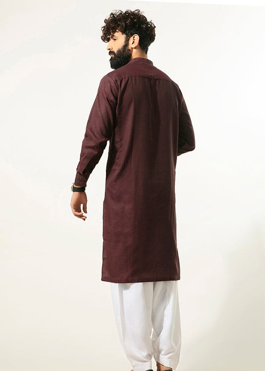 Picture of GTS-6342 FASHION KURTA BURGUNDY - Chenone Official - Online Shopping