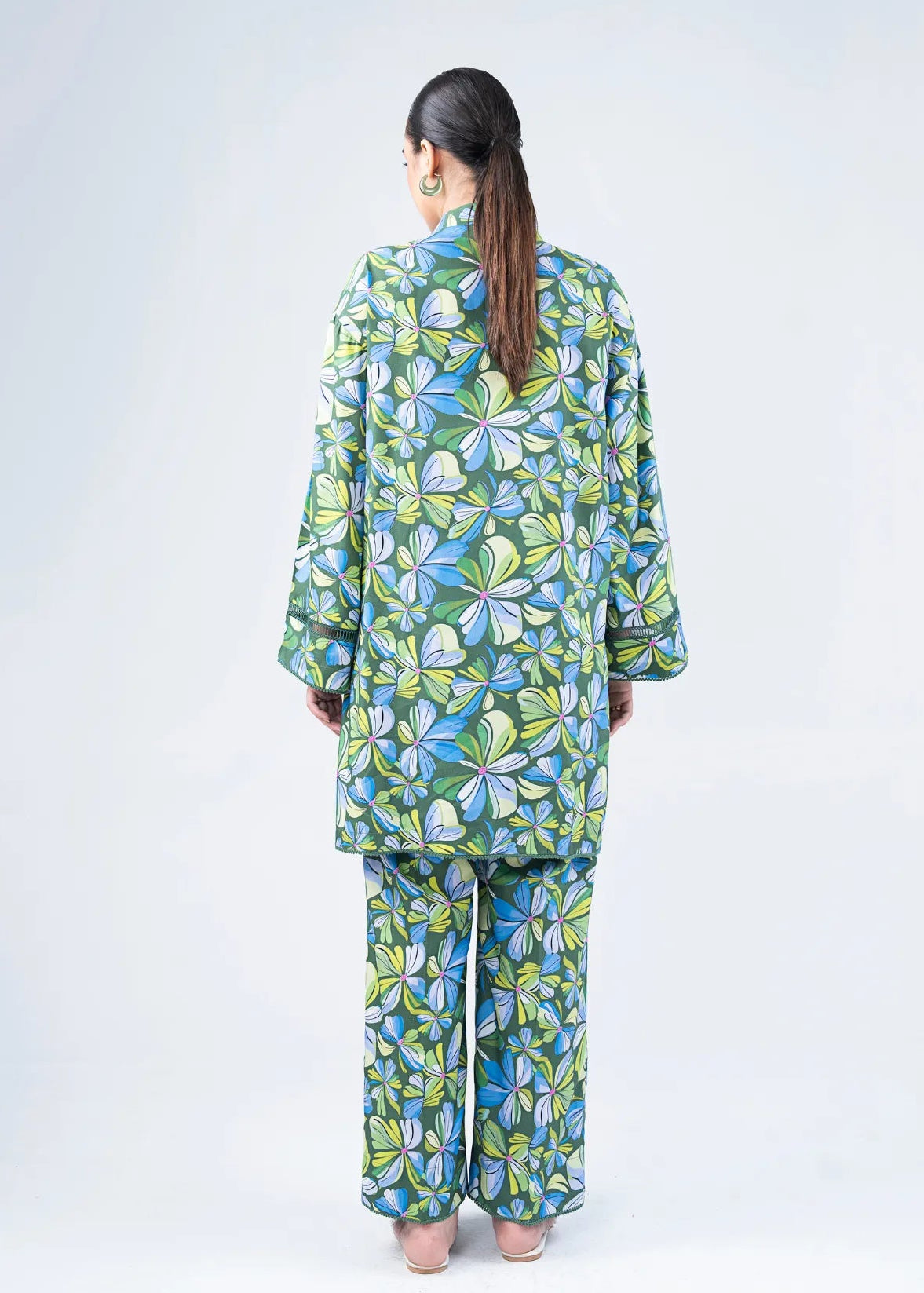 CO-ORD SET PARROT GREEN - LDS-7114