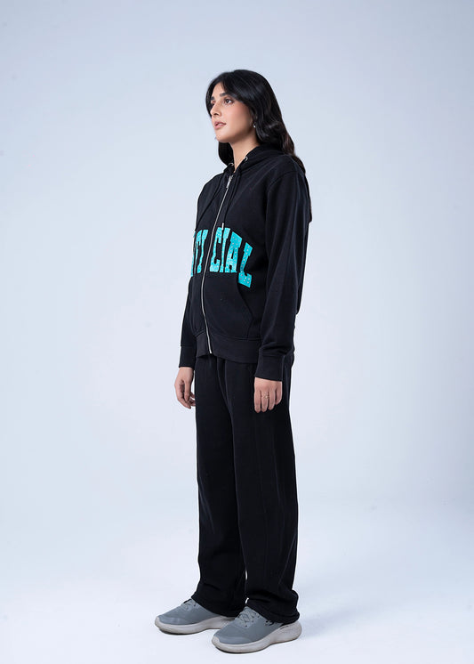 PULL OVER HOODIE BLACK - LDS-A1787