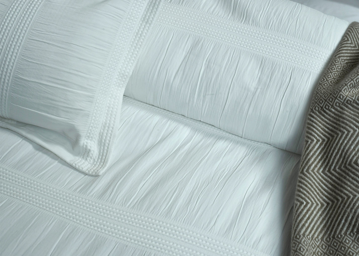 7 PCS DUVET COVER SET POISE WHITE