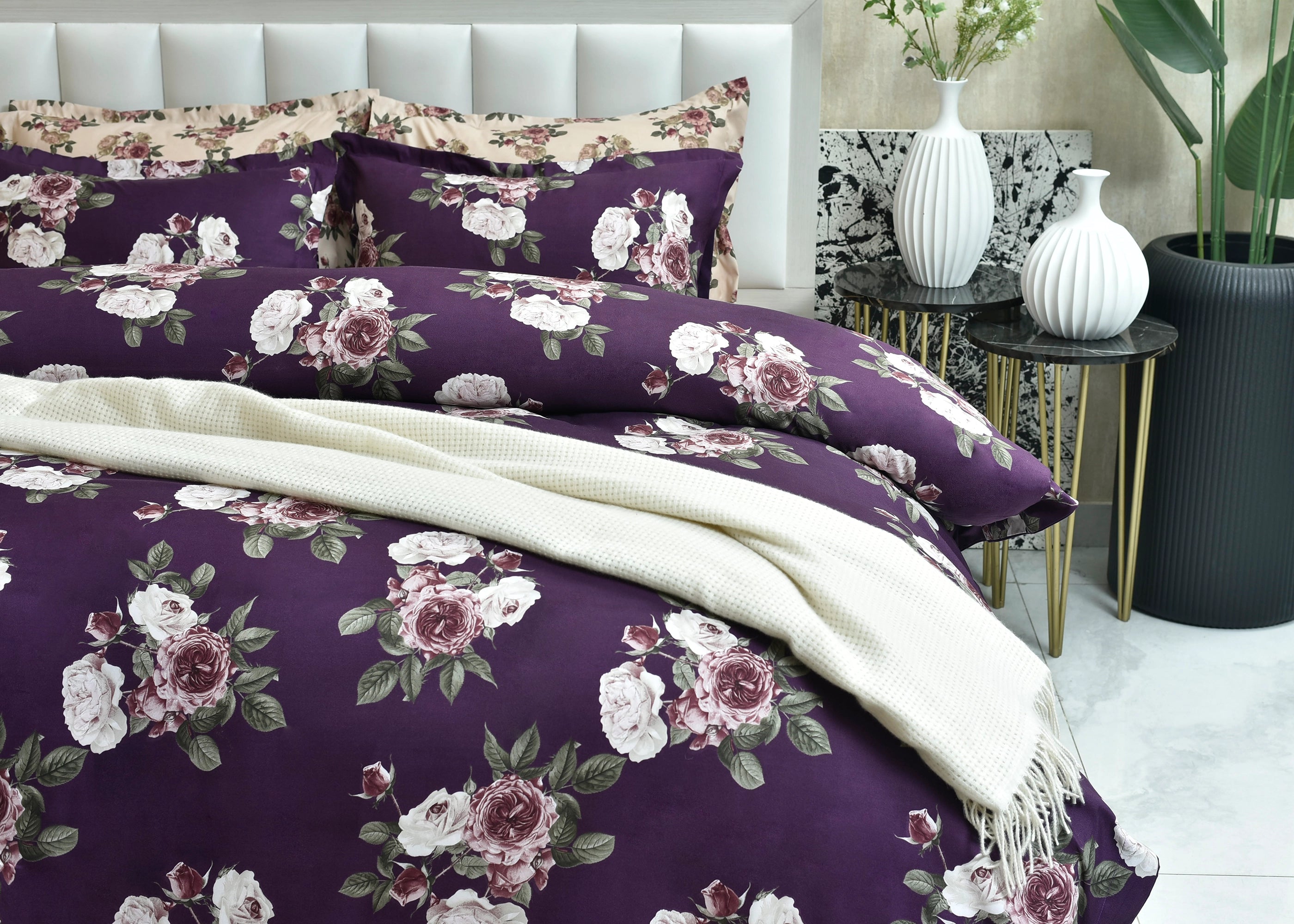 6 Pcs comforter Set Queen Rosa 26 - | ChenOne Exotic Collection