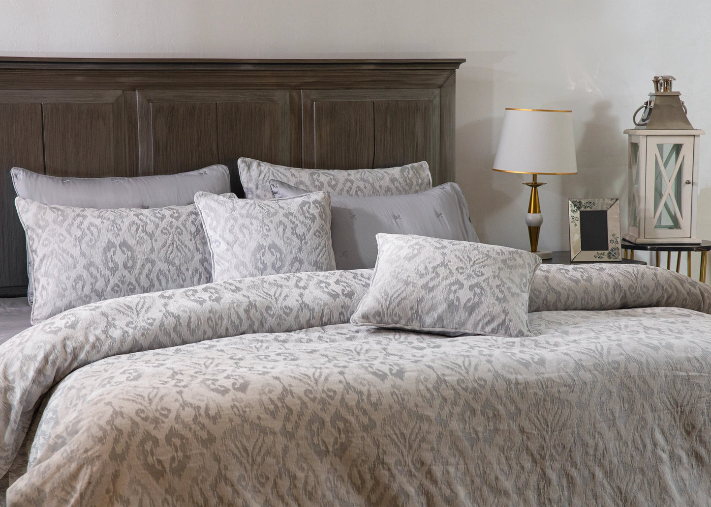 8 PCS DUVET COVER SET VICTORIA-26 GREY