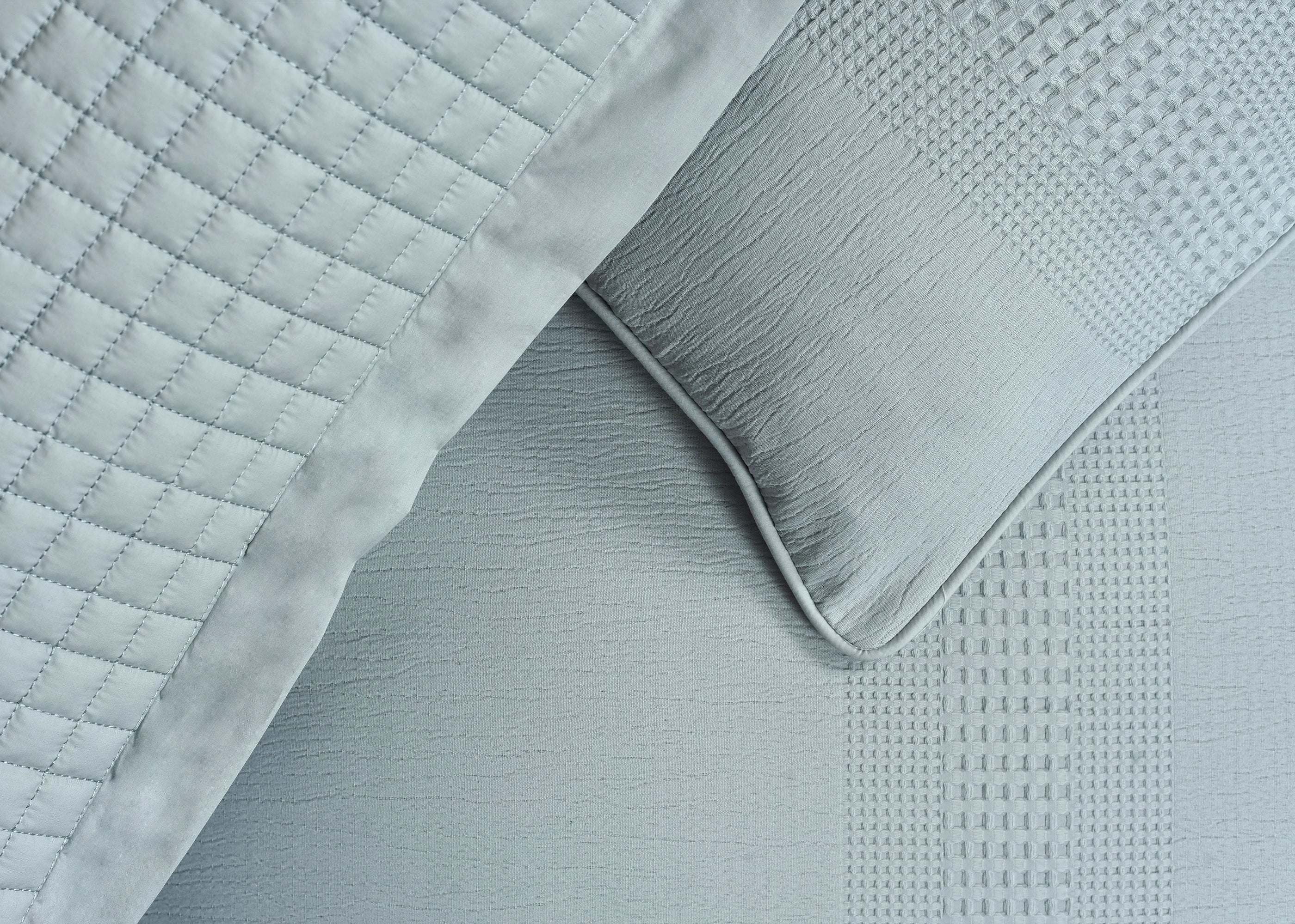 9 Pcs Duvet Cover Set Waffle Grey | ChenOne Home Textile