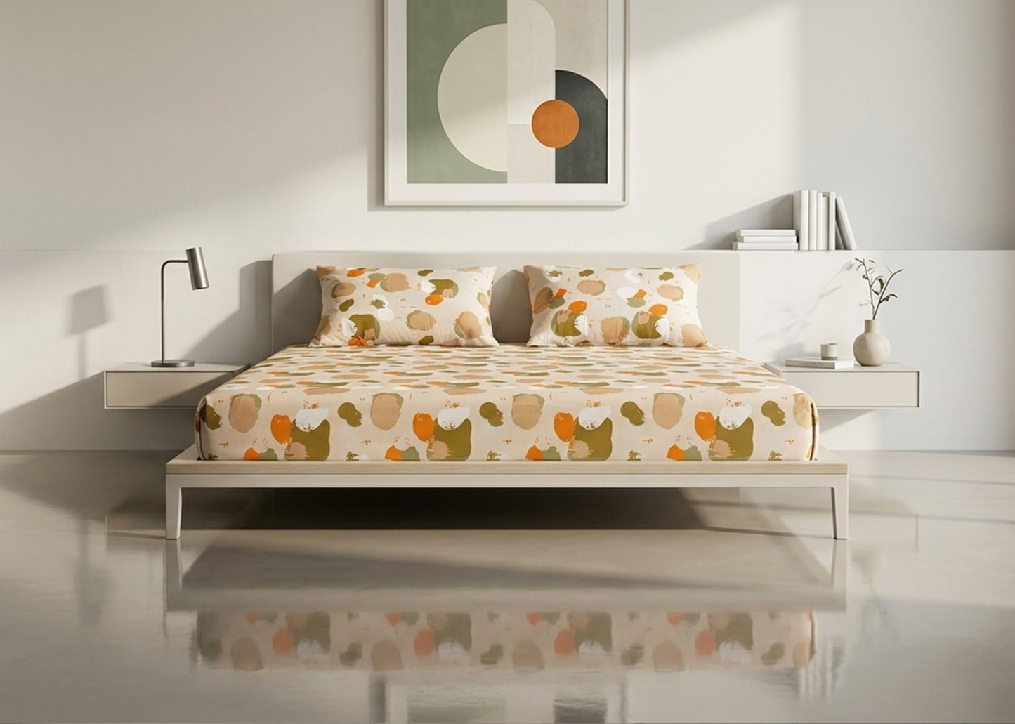 COTTON BED SHEET SET KING D13