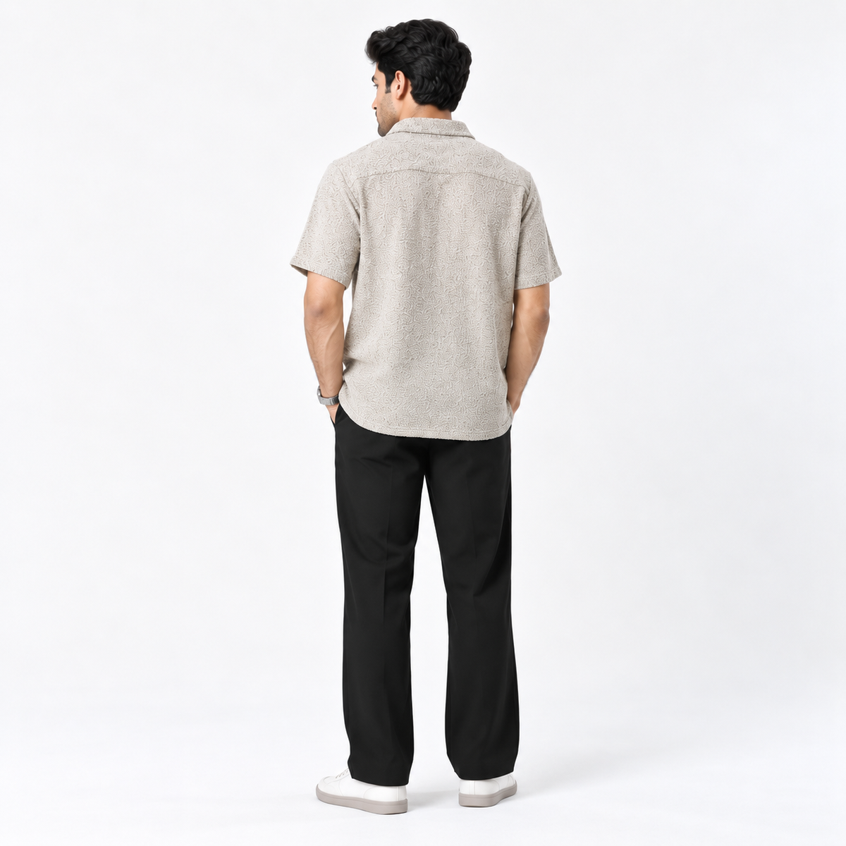 Men's Winter Casual Shirt Stone Grey