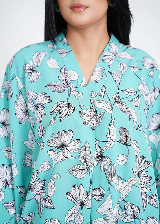 Picture of LDS-6883 CO-ORD SET TURQUOISE - Chenone Official - Online Shopping