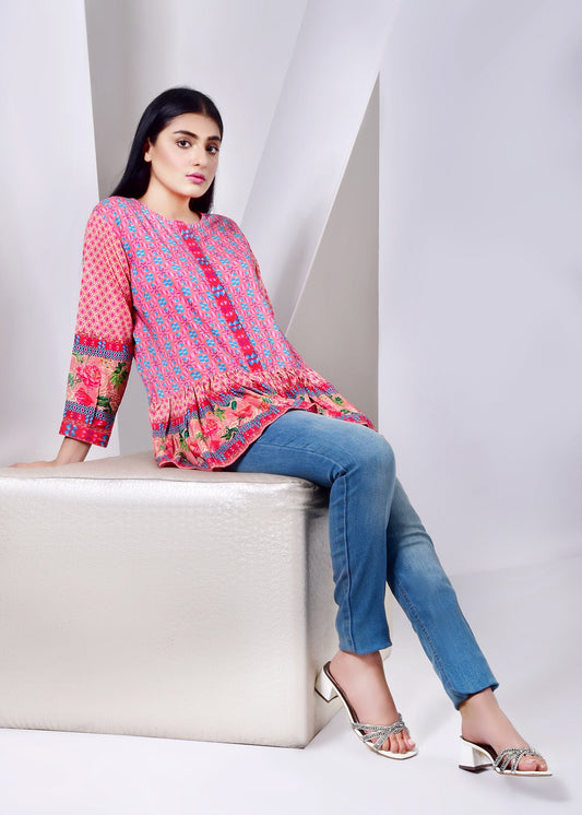 Picture of LDS-6443 PEPLUM PINK/PEACH - Chenone Official - Online Shopping