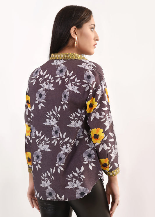 Picture of LDS-6466 SHIRT CASUAL CHARCOAL - Chenone Official - Online Shopping