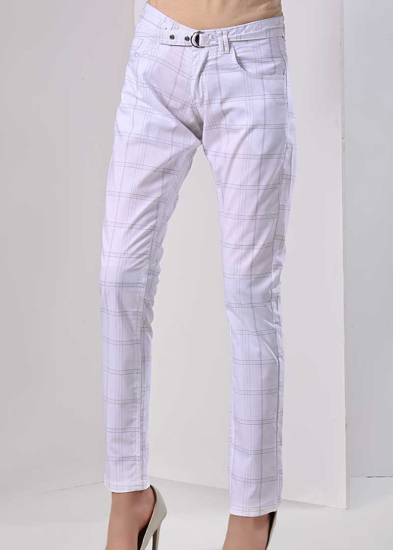 Picture of CASUAL TROUSER WHITE CHECK LT-1036 - Chenone Official - Online Shopping