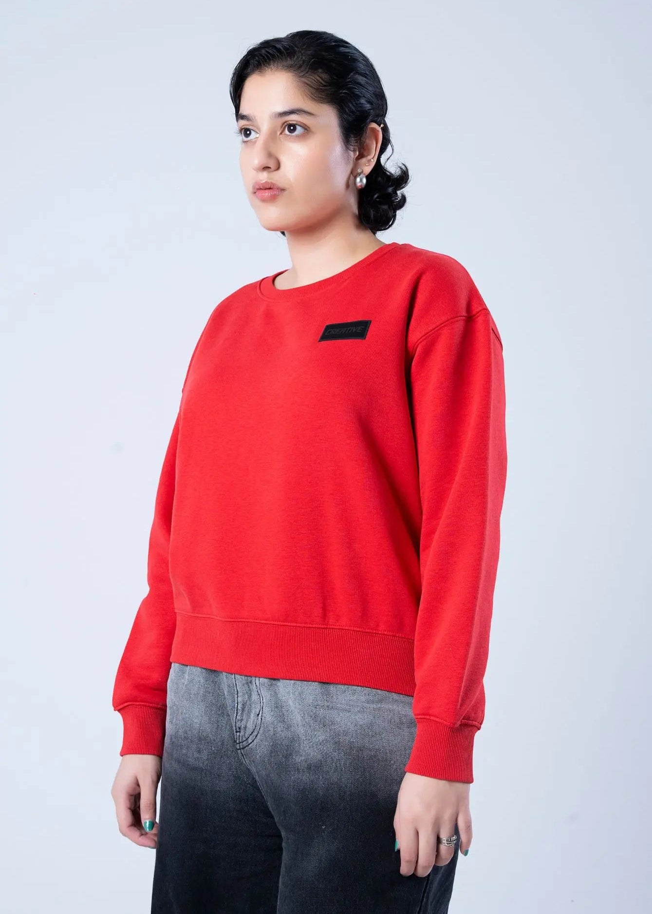 SWEAT SHIRT KNITTED RED - LDS-A1786