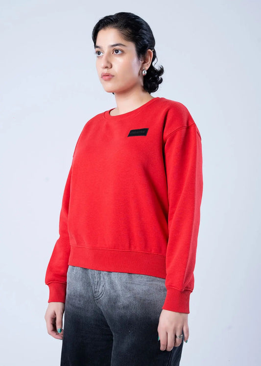 SWEAT SHIRT KNITTED RED - LDS-A1786