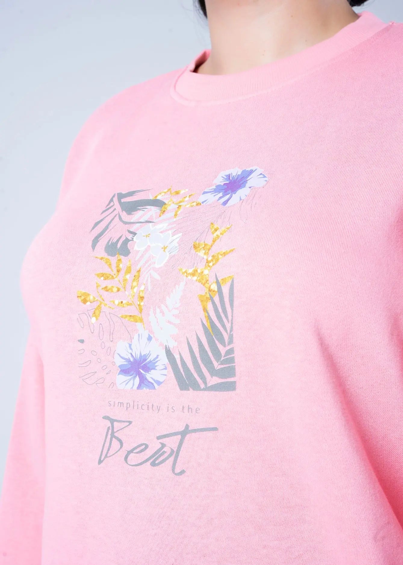 SWEAT SHIRT KNITTED PINK - LDS-A1783