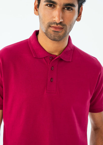 POLO SHIRT COTTON PIQUE MAGENTA - GTS-B4335