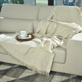 LIGHT TAUPE KNITTED THROW-25 - S-A084