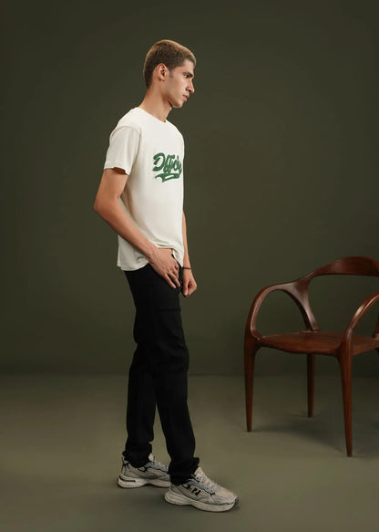 T-SHIRT OFF WHITE GREEN ART - GTS-B3906
