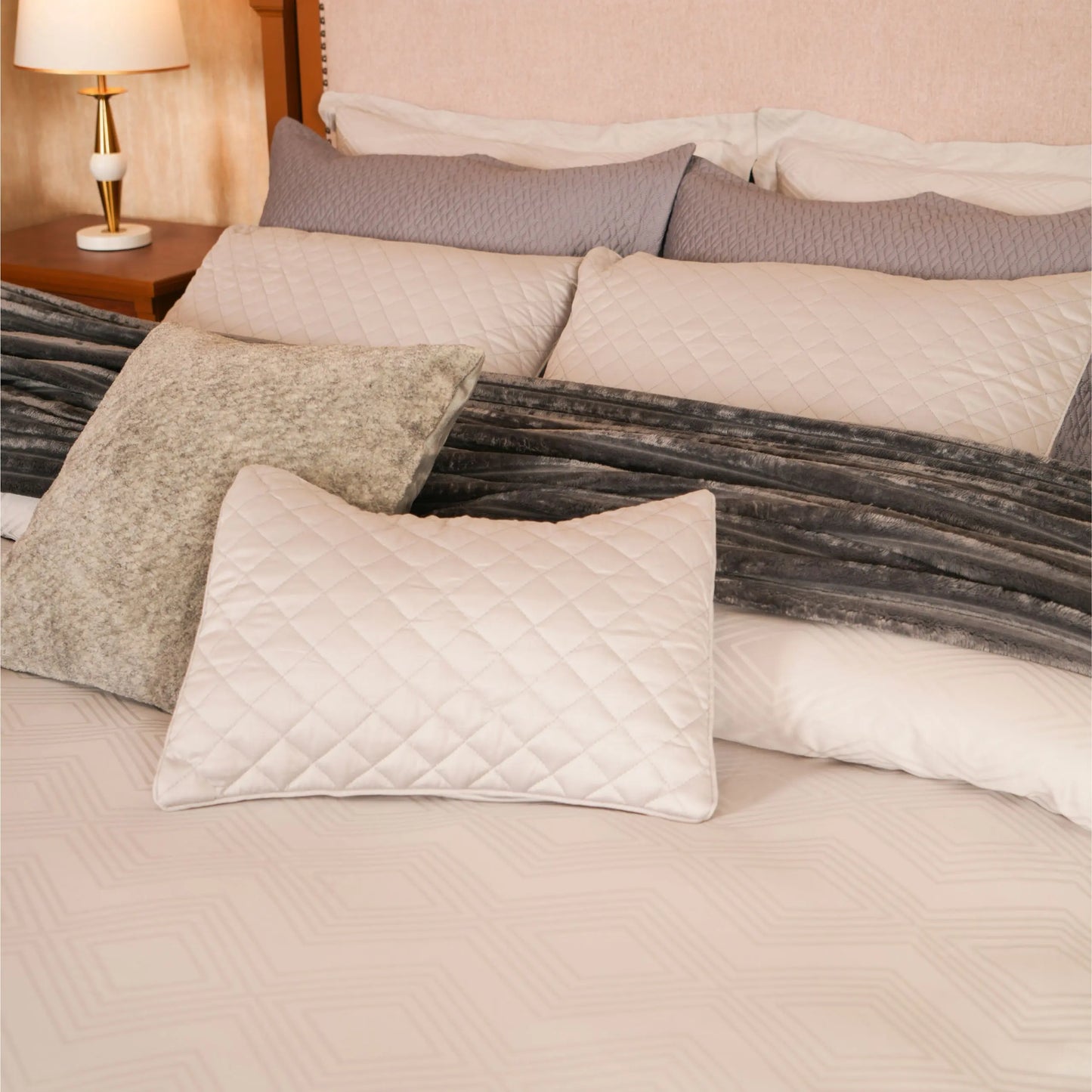 7 PCS DUVET COVER SET SILVER-25N