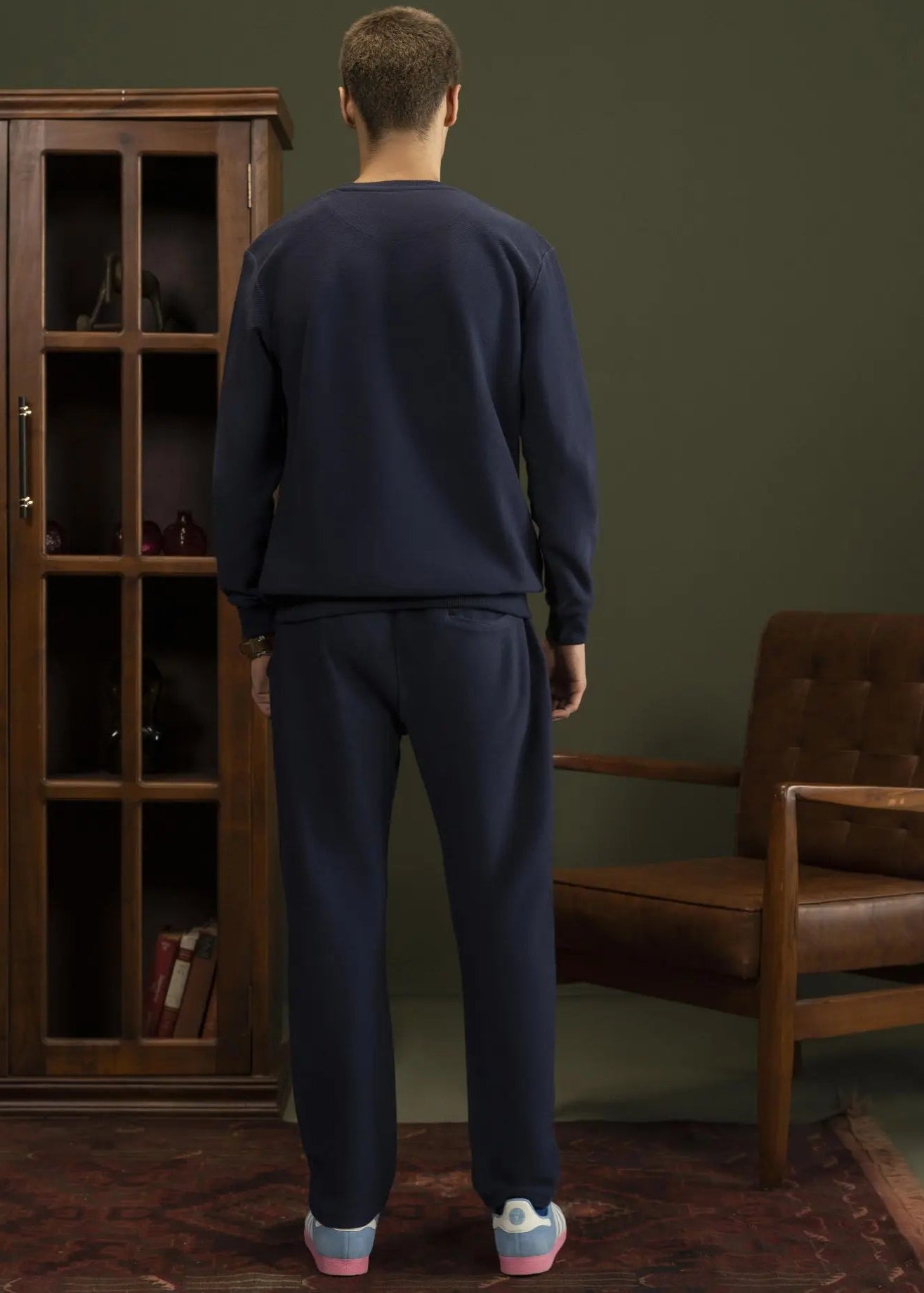 PULL ON TROUSER KNITTED NAVY - GTS-B4282