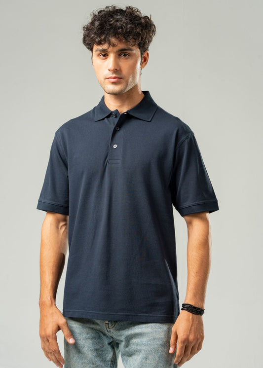 Picture of GTS-B4225 POLO SHIRT H/SLV NAVY BLUE - Chenone Official - Online Shopping