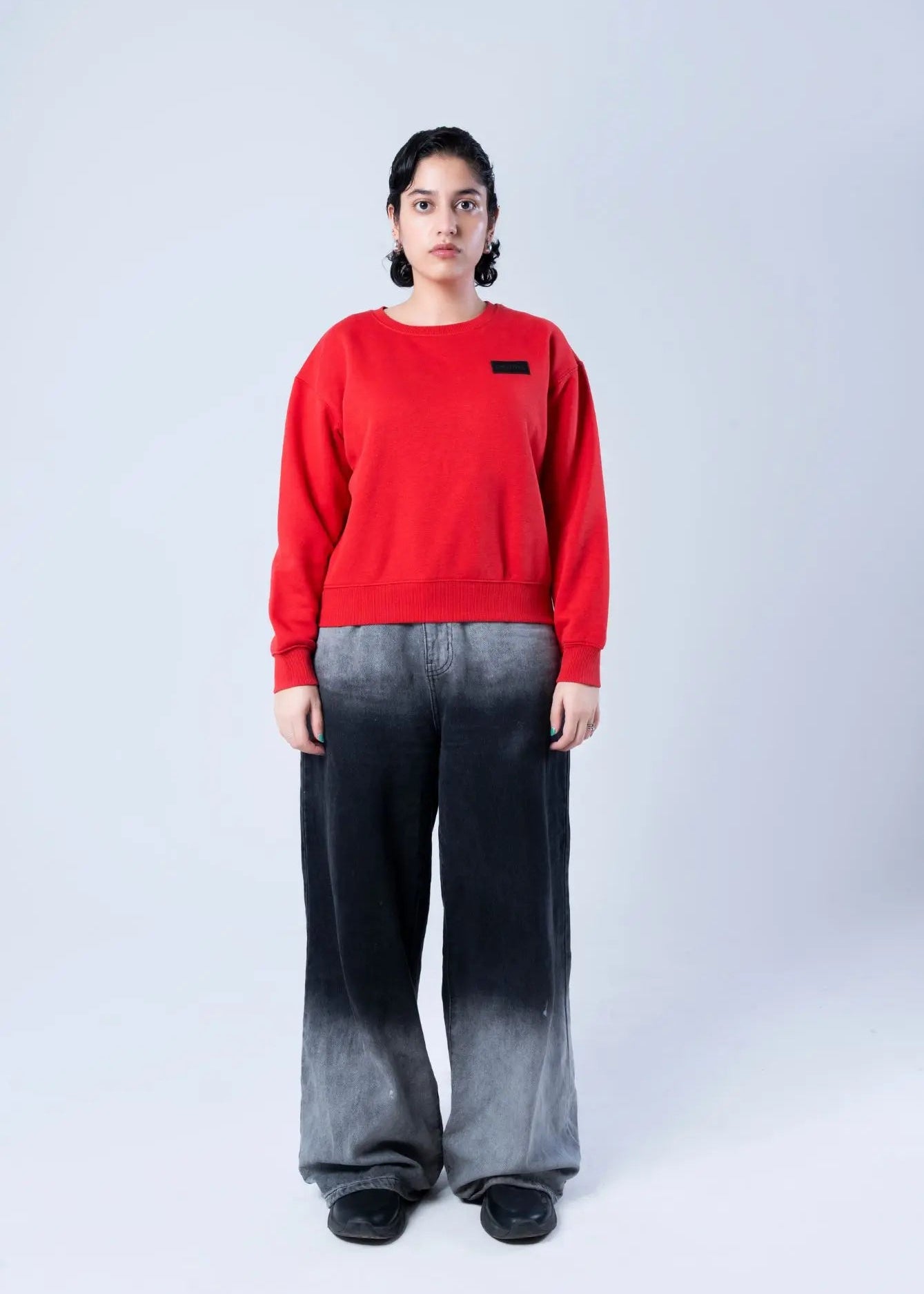 SWEAT SHIRT KNITTED RED - LDS-A1786