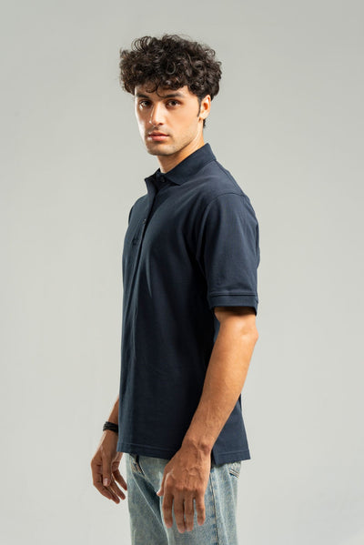 Picture of GTS-B4225 POLO SHIRT H/SLV NAVY BLUE - Chenone Official - Online Shopping