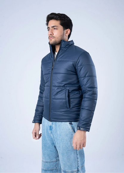 BUBBLE/QUILTED JACKET F/SLV NAVY - GTS-6390