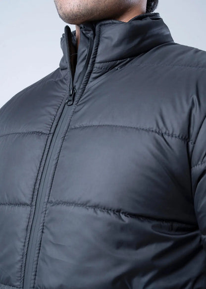 BUBBLE/QUILTED JACKET F/SLV BLACK - GTS-6390