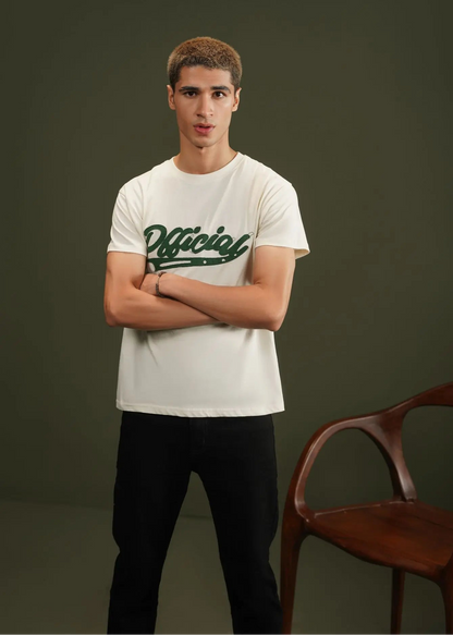 T-SHIRT OFF WHITE GREEN ART - GTS-B3906