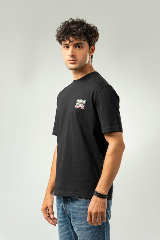 Picture of GTS-B4231 T SHIRT ROUND NECK H/SLV BLACK - Chenone Official - Online Shopping