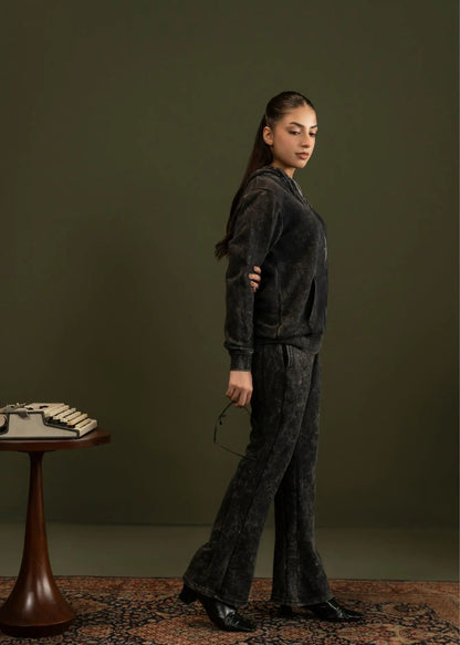 JOGGING SUIT KNITTED BLACK - LDS-A1804