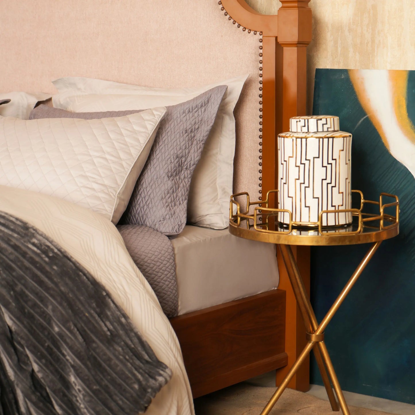 7 PCS DUVET COVER SET SILVER-25N