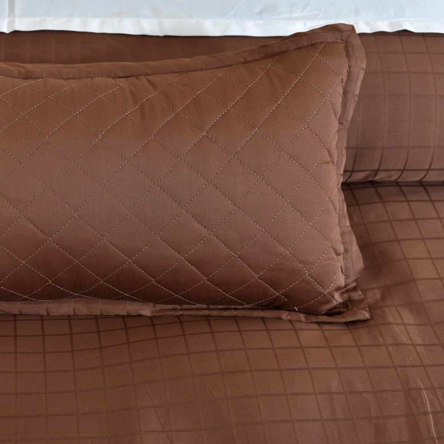7 PCS DUVET COVER SET MOCCA-25N